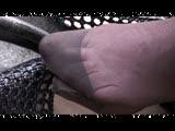 pantyhosed feet nylon dangling in public