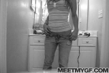 Hot busty teen blonde striptease