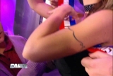 Miss France show her tits on TV 