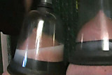 Huge lactating boobs in vacuum