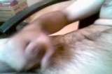 Hairy boy wank and cum
