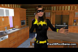 Two 3D cartoon superheros get fucked by the joker