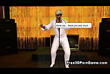 Foxy 3D cartoon twins take turns giving head