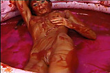 Dee messes her white undie set 2 Tomato Ketchup