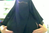 Hijab Woman showing her big tits