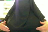 Hijab Woman showing her big tits