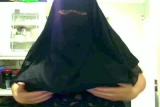 Hijab Woman showing her big tits