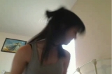 Cam: (no sound) Sweet teen stripping on Cam
