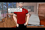 Sexy 3D cartoon hottie getting licked and sticked