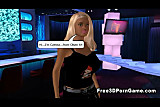 Two sexy 3D cartoon stripper babes share a cock