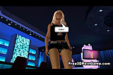 Two sexy 3D cartoon stripper babes share a cock