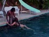Blowjob by the Pool